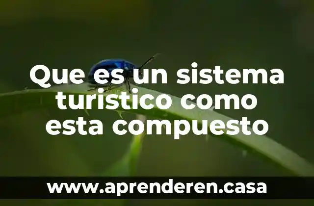Que es un sistema turistico como esta compuesto