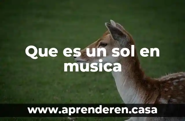 Que es un sol en musica
