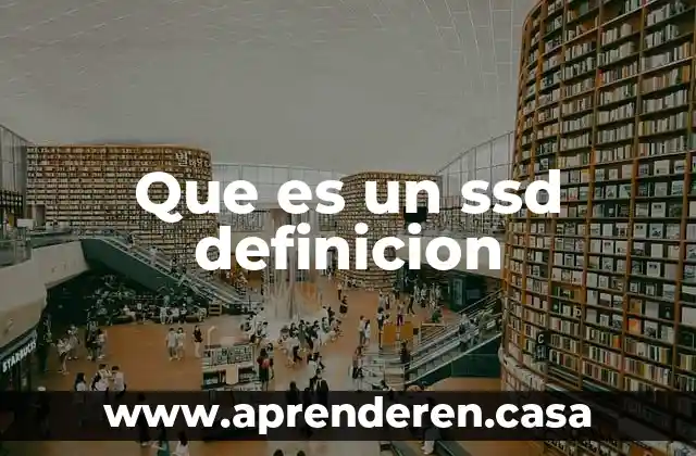 Que es un ssd definicion
