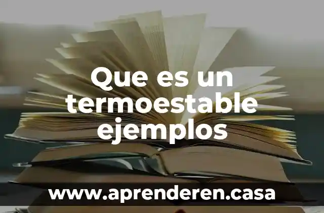Que es un termoestable ejemplos