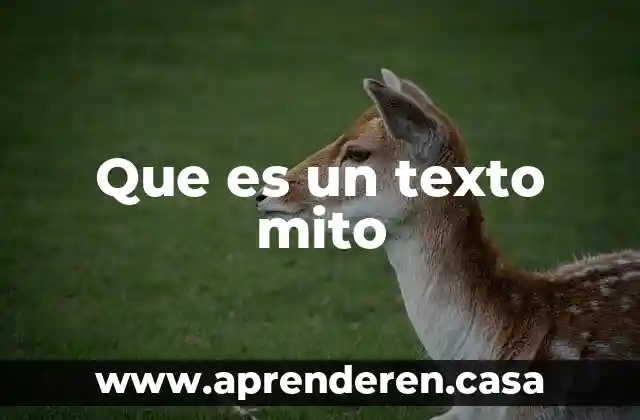 Que es un texto mito