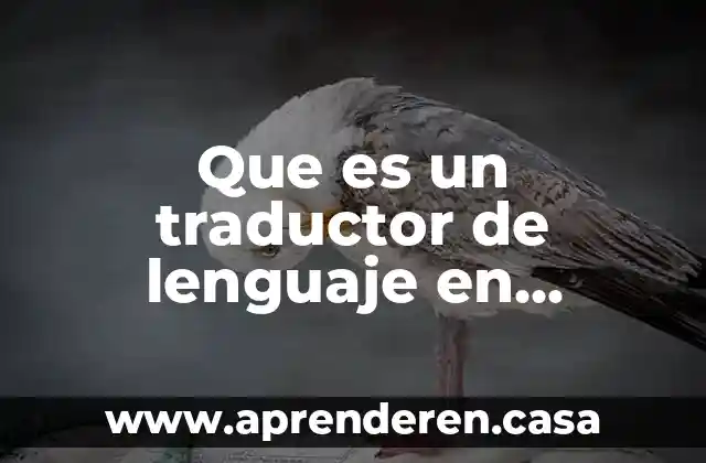 Que es un traductor de lenguaje en computacion