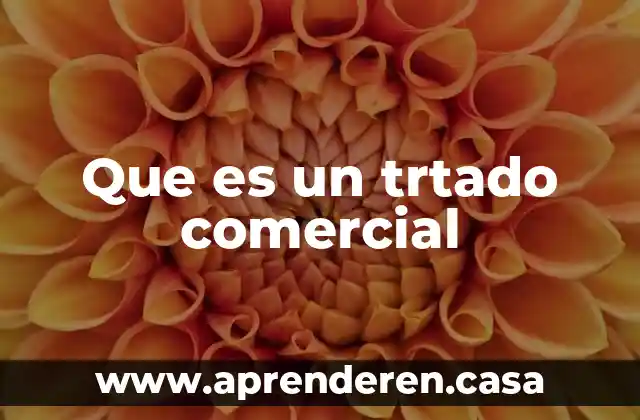 Que es un trtado comercial