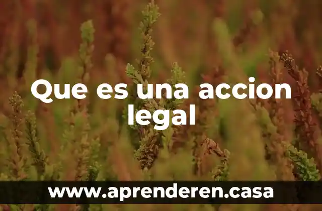 Que es una accion legal