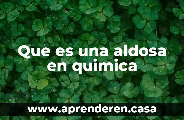 Que es un estere em quimica 7 Que es una aldosa en quimica