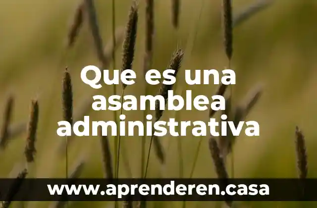 Que es carrera administrativa sep 6 Que es una asamblea administrativa