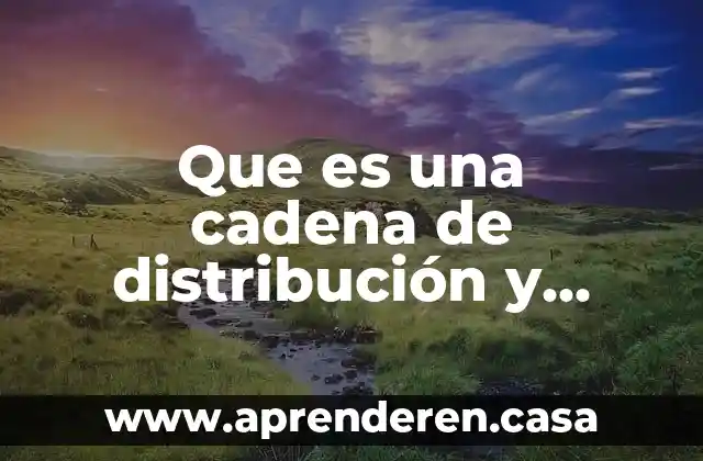 Que es una cadena de distribución y cuántos tipos hay