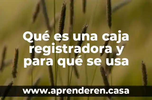 Qué es una caja registradora y para qué se usa