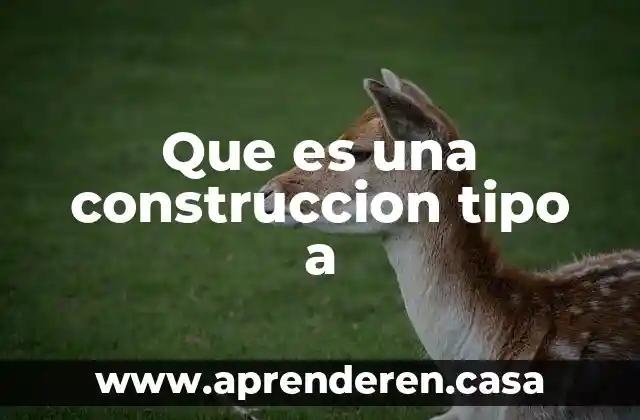 Que es una construccion tipo a