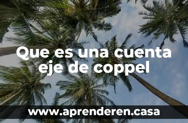 Que es una cuenta eje de coppel