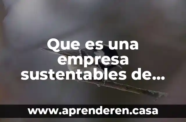 Que es una empresa sustentables de mexico