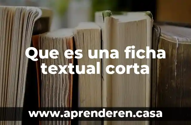 Que es una ficha textual corta