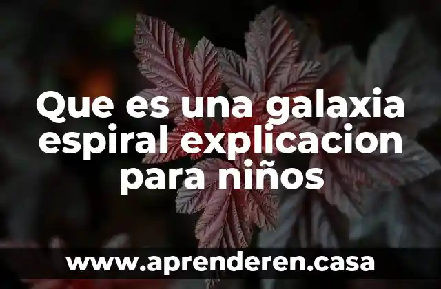 Que es una galaxia espiral explicacion para niños