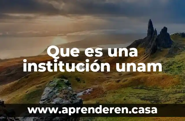 Que es una institución unam