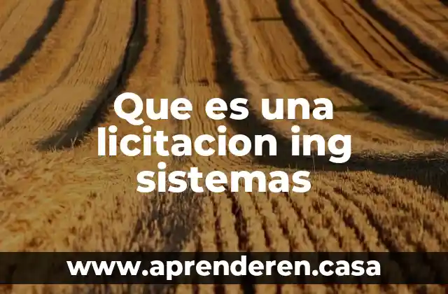 Que es el efecto de la entropia en sistemas 5 Que es una licitacion ing sistemas
