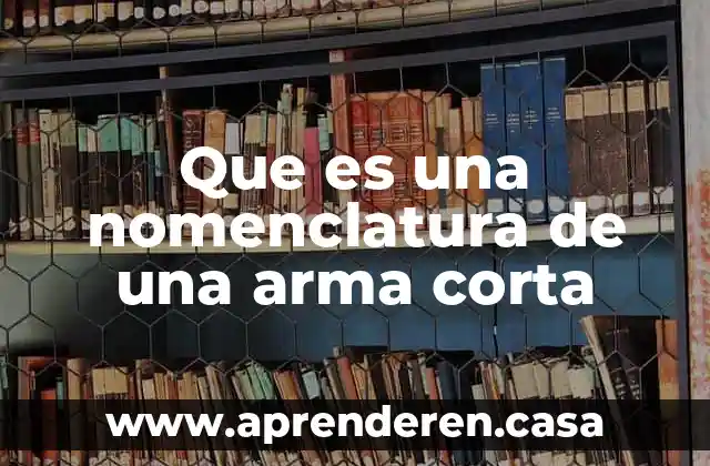 Qué es un corta fuego 4 Que es una nomenclatura de una arma corta