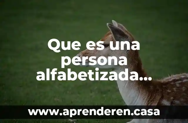 Que es la persona y sus atributos 4 Que es una persona alfabetizada informacional