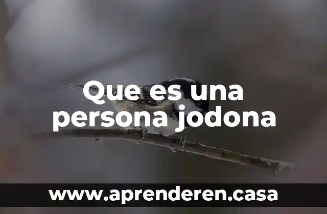 Que es una persona jodona