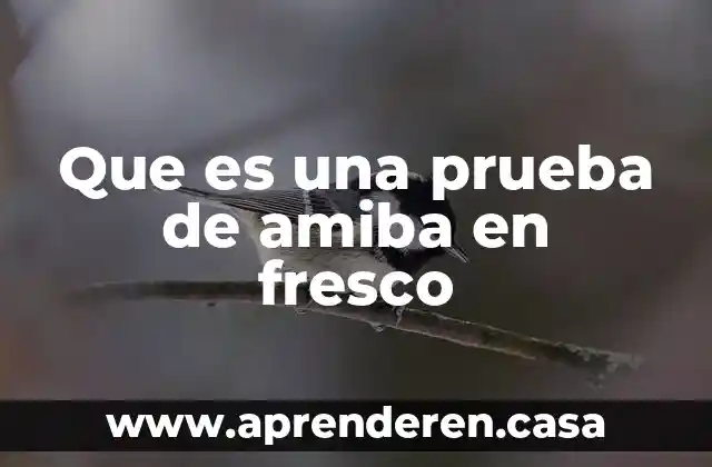 Que es una prueba de amiba en fresco