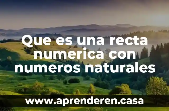 Que es una recta numerica con numeros naturales