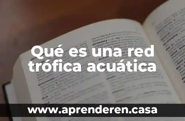 Que es una red agricola productores 3 Qué es una red trófica acuática