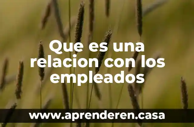 Que es un free relacion 7 Que es una relacion con los empleados