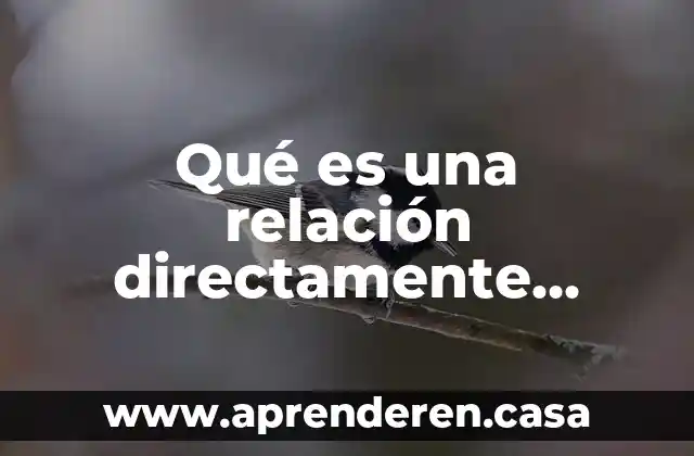 Qué es una relación directamente proporcional física