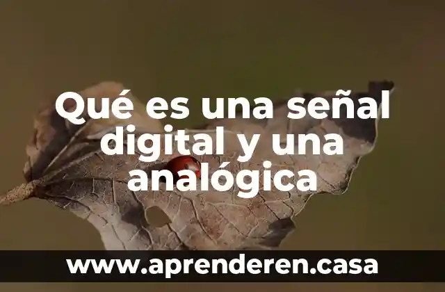Qué es una señal digital y una analógica