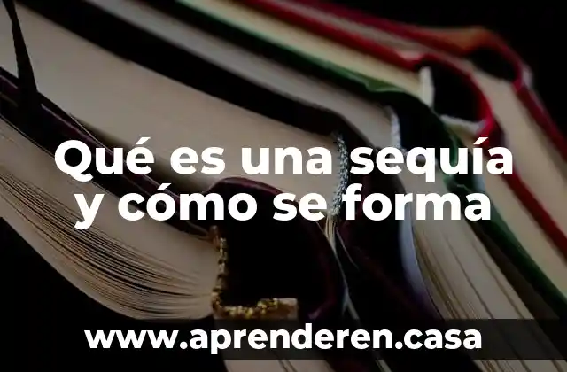 Qué es una sequía y cómo se forma