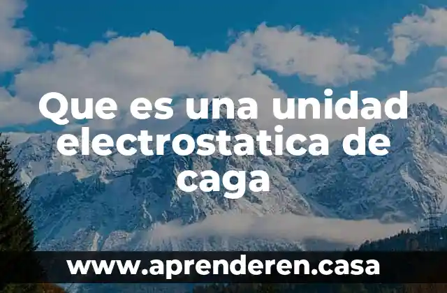P m.g que es cda unidad 6 Que es una unidad electrostatica de caga