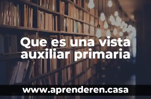 Que es una vista auxiliar primaria