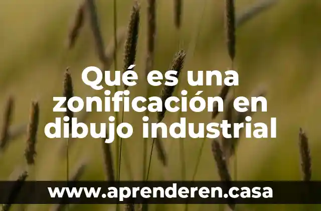 Que es el dibujo y clases de dibujo 7 Qué es una zonificación en dibujo industrial
