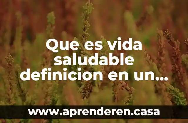 Que es un folleto informativo definicion libro 7 Que es vida saludable definicion en un libro