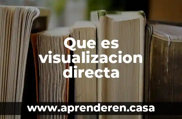 Que es visualizacion directa