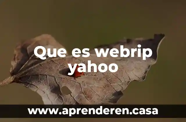 Que es webrip yahoo