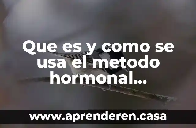 Que es y como se usa el metodo hormonal inyecciones