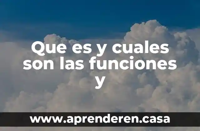 Que es y cuales son las funciones y