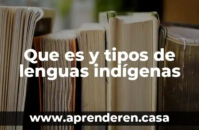 Que es y tipos de lenguas indígenas