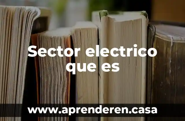 Sector electrico que es