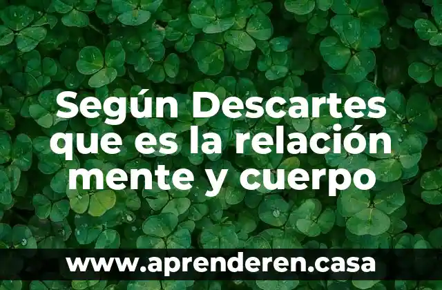 Que es una relacion laboral clasificacion 7 Según Descartes que es la relación mente y cuerpo