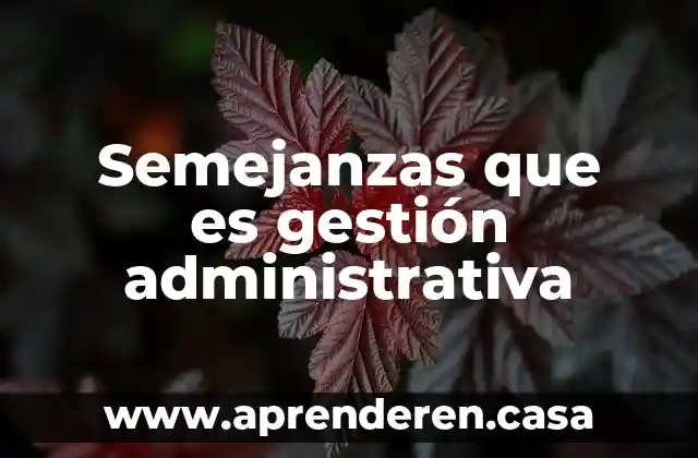 Que es carrera administrativa sep 3 Semejanzas que es gestión administrativa