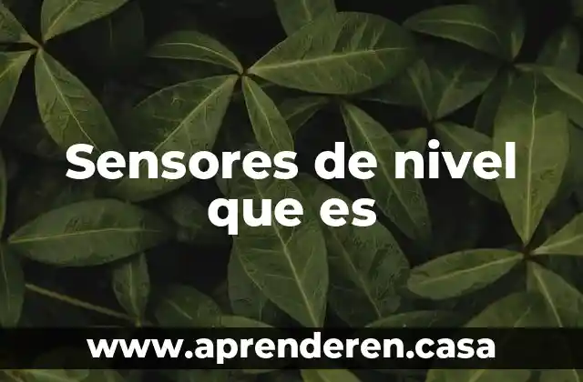 En estadística que es el nivel de stress 5 Sensores de nivel que es