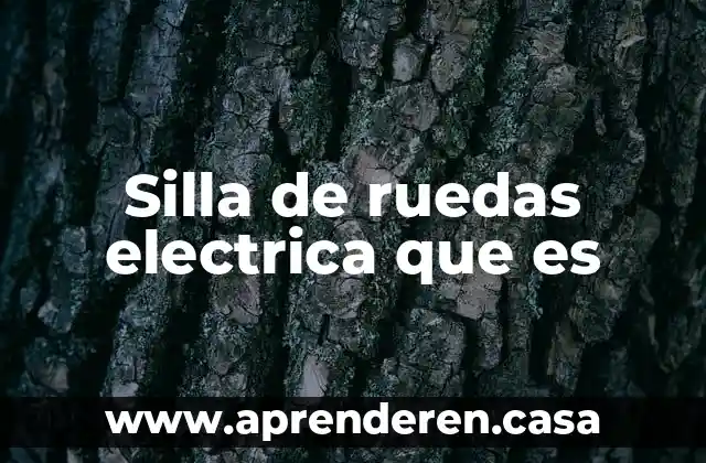 Silla de ruedas electrica que es