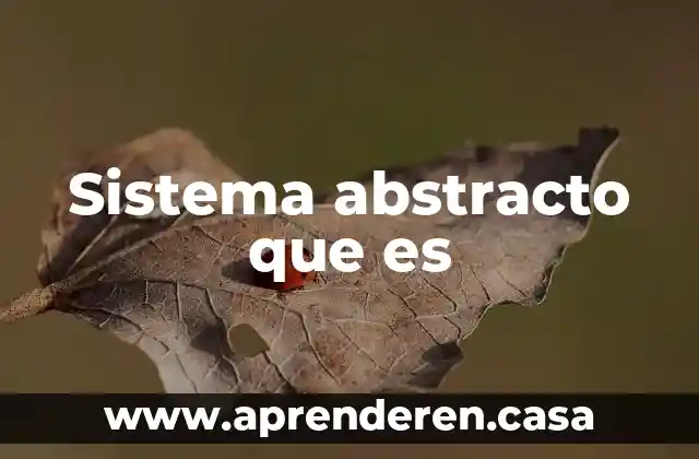 Sistema abstracto que es