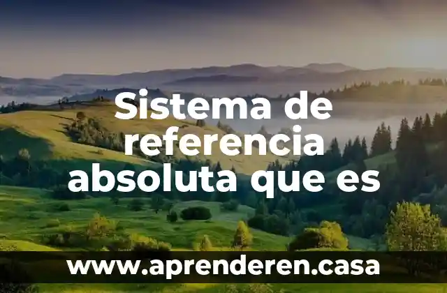 Sistema de referencia absoluta que es
