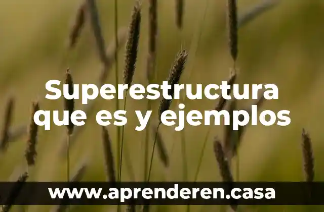 Superestructura que es y ejemplos