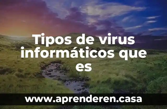 Tipos de virus informáticos que es