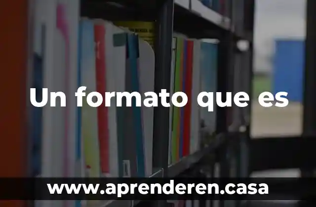 Un formato que es