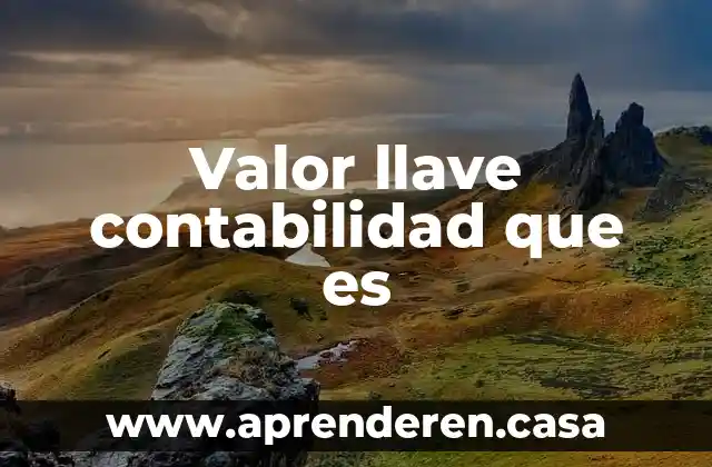 Valor llave contabilidad que es