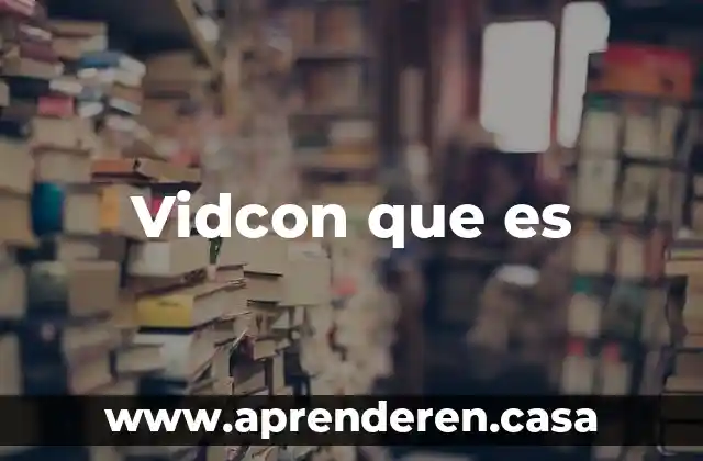 Vidcon que es